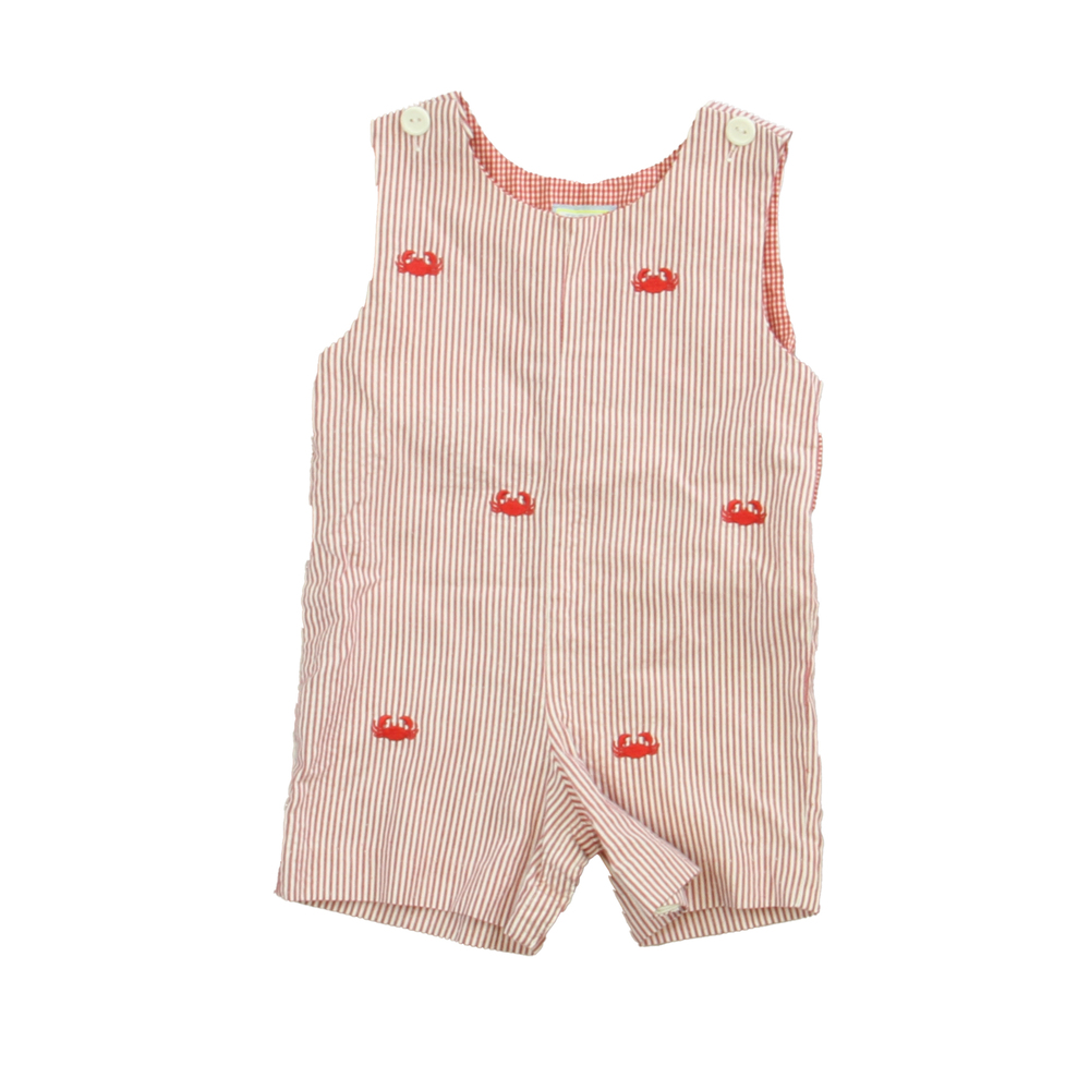 K&L Boys Red | White Romper size: 12 Months